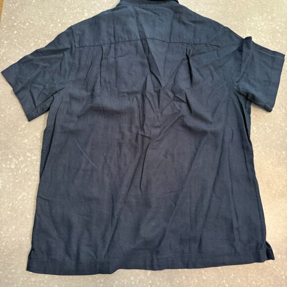 Scotch & Soda Navy Short-Sleeve Button-Up Shirt – Size Medium - Picture 4 of 10